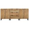 vidaXL 3 Piece Sideboards Brown 60x33x75 cm Solid Wood Mango