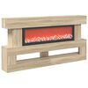 vidaXL Electric Fireplace Sonoma 150 x 21 x 77 cm Engineered wood