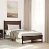 vidaXL Metal Bed Frame without Mattress Brown Oak 80x200 cm
