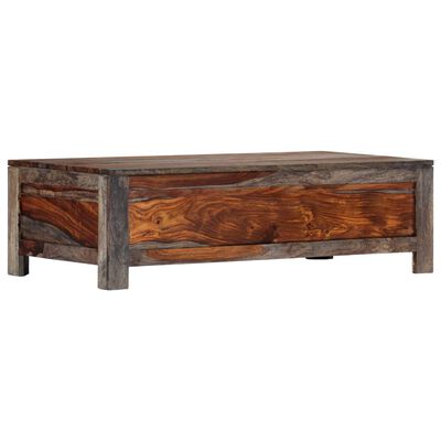 vidaXL Coffee Table Grey 100x50x30 cm Solid Sheesham Wood