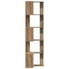vidaXL Corner Bookcase 5-Tier Artisian Oak 50x50x179 cm Engineered Wood