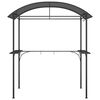 vidaXL BBQ Gazebo with Side Shelves Anthracite 220x115x230 cm Steel