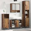 vidaXL Bathroom Furniture Set with Door 3 pcs Old Wood Engineered Wood