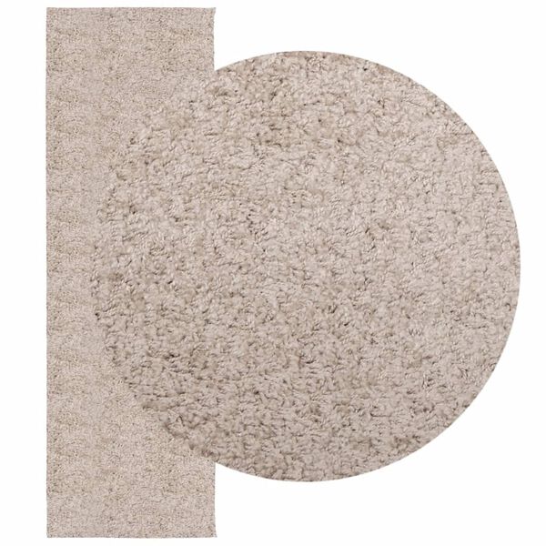 vidaXL Shaggy Rug PAMPLONA High Pile Modern Beige 80x250 cm
