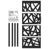 vidaXL Garden Gate Black 100x200 cm Steel Light Design