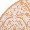 vidaXL Outdoor Carpet ARAKIL Orange and White &Oslash;200 cm PP