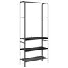 vidaXL Clothes Rack Black Oak 77 x 30 x 171 cm Engineered Wood