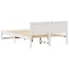 vidaXL Bed Frame with Headboard White 140 x 190 cm Solid Pine Wood