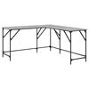 vidaXL Desk Grey Sonoma 149x149x75 cm Engineered Wood