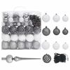 vidaXL Artificial Pre-lit Christmas Tree with Ball Set White 240 cm