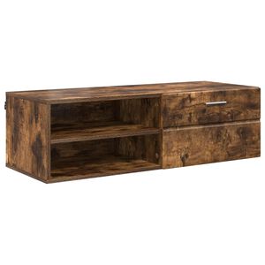 vidaXL Wooden Cabinet 100.5 x 39 x 30 cm Smoked Oak Engineered Wood