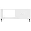 vidaXL Coffee Table High Gloss White 90x50x40 cm Engineered Wood