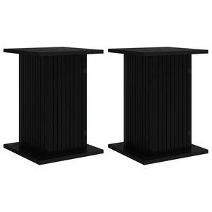 vidaXL Plant Stand 2 pcs Black 30.5 x 30 x 43 cm Engineered Wood