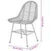 vidaXL Dining Chairs 2 pcs Natural Rattan