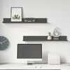 vidaXL Wall Shelves 2 pcs Grey 80x11x9 cm Solid Wood Pine