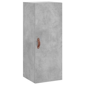 vidaXL Wall Mounted Cabinet Concrete Grey 34.5x34x90 cm