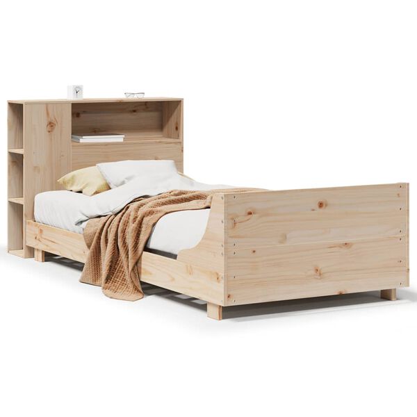vidaXL Bed Frame without Mattress 90x190 cm Single Solid Wood Pine