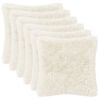 vidaXL Cushion with Pillow HEERLEN 6 pcs White PV Fleece