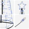 vidaXL LED Christmas Tree with 390 LEDs with Stand Blue 250 cm Iron