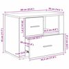 vidaXL Bedside Cabinet Old Wood 35 x 60 x 50 cm Engineered Wood