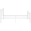 vidaXL Bed Frame without Mattress White Metal 100x200 cm