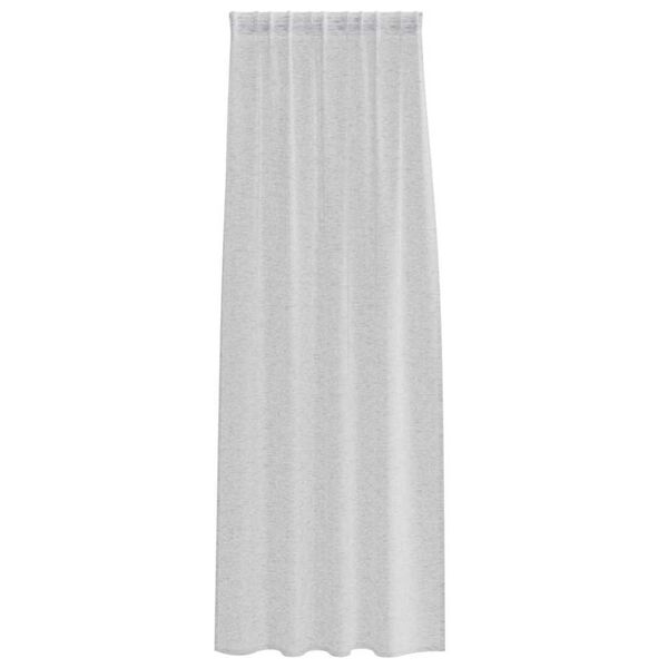 vidaXL Voile Curtain 2 pcs Light Grey 225 x 140 cm Polyester