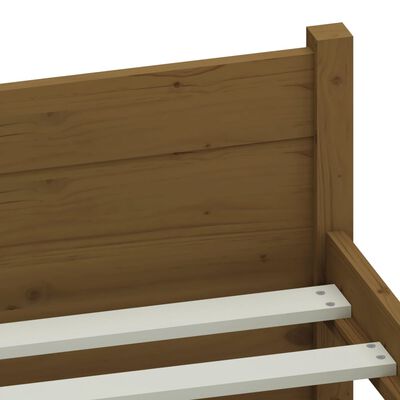 vidaXL Bed Frame Honey Brown Solid Wood 140x200 cm