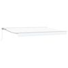 vidaXL Manual Awning 5 x 3 m White 100% Polyester