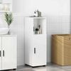 vidaXL Bathroom Cabinet with Storage High Gloss White 30 x 35 x 95 cm