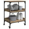 vidaXL Kitchen Trolley Artisan Oak 60 x 41 x 80.5 cm Engineered Wood