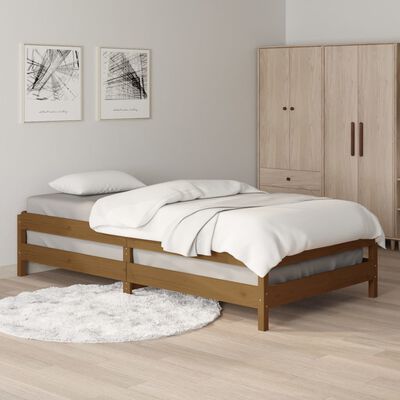 vidaXL Stack Bed Honey Brown 90x190 cm Solid Wood Pine
