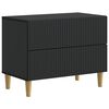 vidaXL Bedside Cabinet Black 62 x 34.5 x 48 cm Engineered Wood