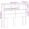vidaXL Headboard Cabinet with LED Sonoma Oak 120x17x102 cm