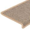 vidaXL Stair Mats Self-adhesive Sisal-Look 15 pcs 65x21x4 cm Light Beige