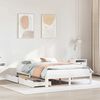 vidaXL Bed Frame with Drawers without Mattress White 135x190 cm Double