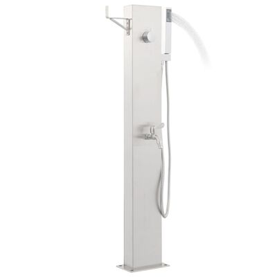 vidaXL Garden Shower Faucet 110 cm Stainless Steel