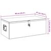 vidaXL Storage Box Black 90x47x33.5 cm Aluminium