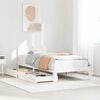 vidaXL Bed Frame with Drawers without Mattress White 90x190 cm Single