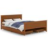 vidaXL Bed Frame without Mattress Honey Brown Solid Wood 160x200 cm