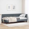 vidaXL Corner Bed Frame with Headboard Dark Grey 90 cm x 190 cm Velvet