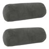 vidaXL Cushion Cover 2 pcs HEERLEN Dark Grey &Oslash; 15 x 40 cm Velvet