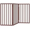 vidaXL Dog Gate Foldable 3 Panels Brown 150 cm Poplar Wood