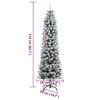 vidaXL Artificial Christmas Tree 300 LEDs and Flocked Snow 210 cm