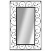 vidaXL Garden Wall Mirror Rectangular 50x80 cm Black