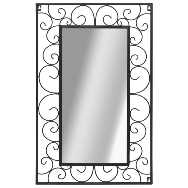 vidaXL Garden Wall Mirror Rectangular 50x80 cm Black