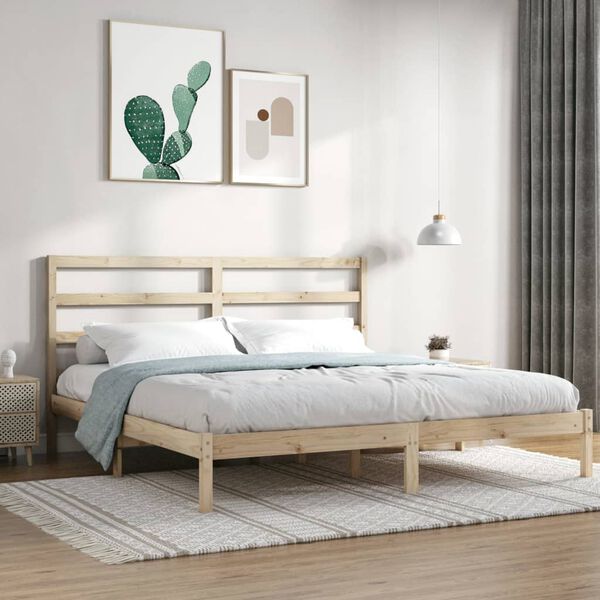 vidaXL Bed Frame without Mattress 200x200 cm Solid Wood Pine