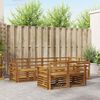 vidaXL Sofa Sets 7 pcs Natural Solid Acacia Wood