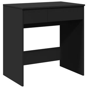 vidaXL Dressing Table with Mirror Black 73x46.5x120 cm
