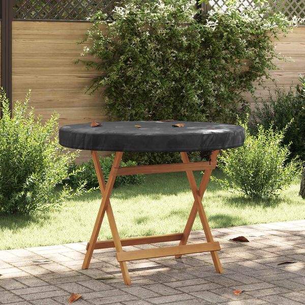 vidaXL Outdoor Table Cover Black 102 x 102 x 10 cm 600D Oxford Fbric