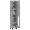 vidaXL Highboard Concrete Grey 34.5x34x180 cm Engineered Wood